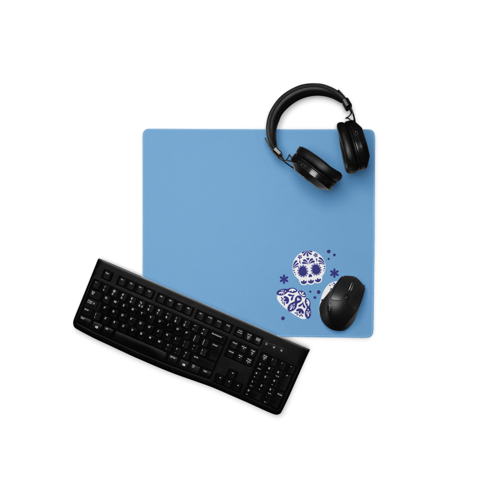 Day of the Dead Blue Simple Desk Mat