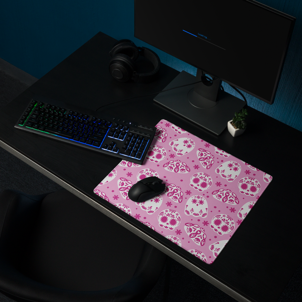 Day of the Dead Pink Desk Mat