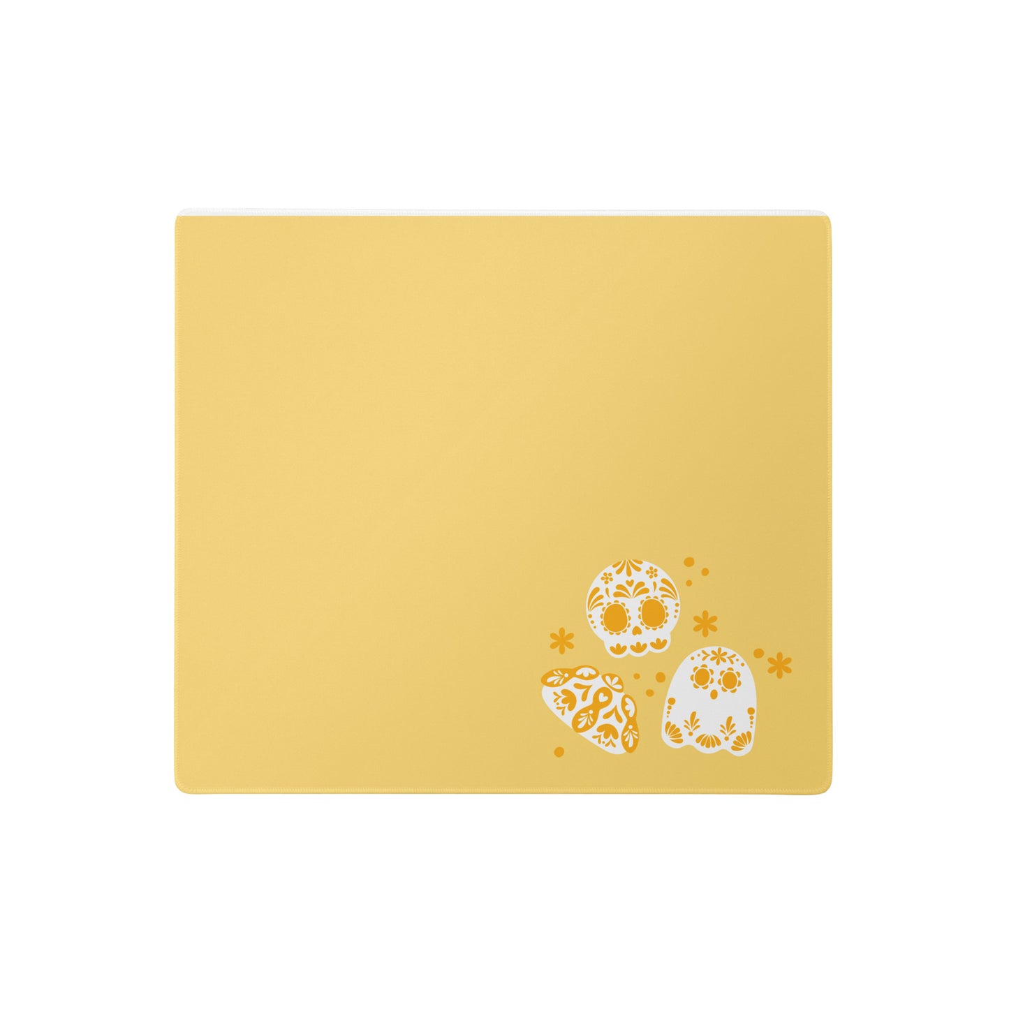 Day of the Dead Yellow Simple Deak Mat
