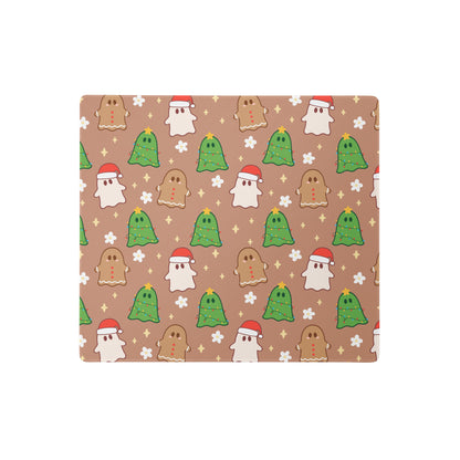 Brown Christmas Ghosts Desk Mat