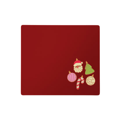 Simple Christmas Red Desk Mat
