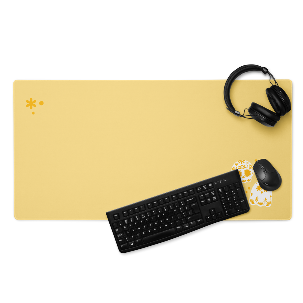 Day of the Dead Yellow Simple Deak Mat
