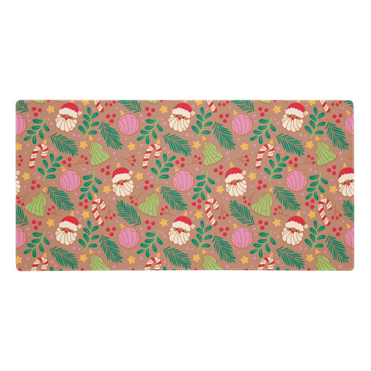 Brown Navidad Pan Desk Mat