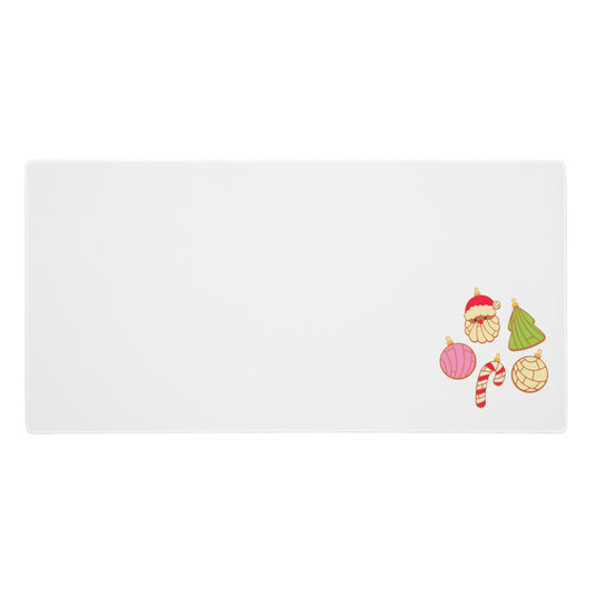 Simple Christmas White Desk Mat