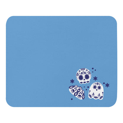 Day of the Dead Blue Simple Small Office Mouse Pad (8.7"x7.1")