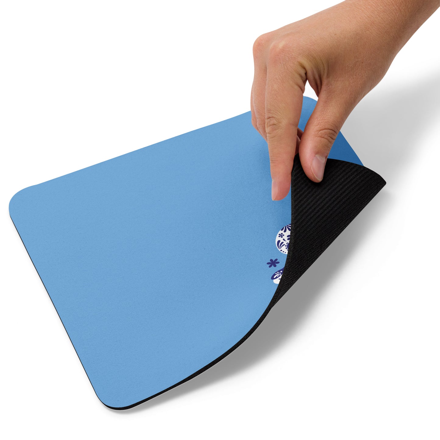Day of the Dead Blue Simple Small Office Mouse Pad (8.7"x7.1")
